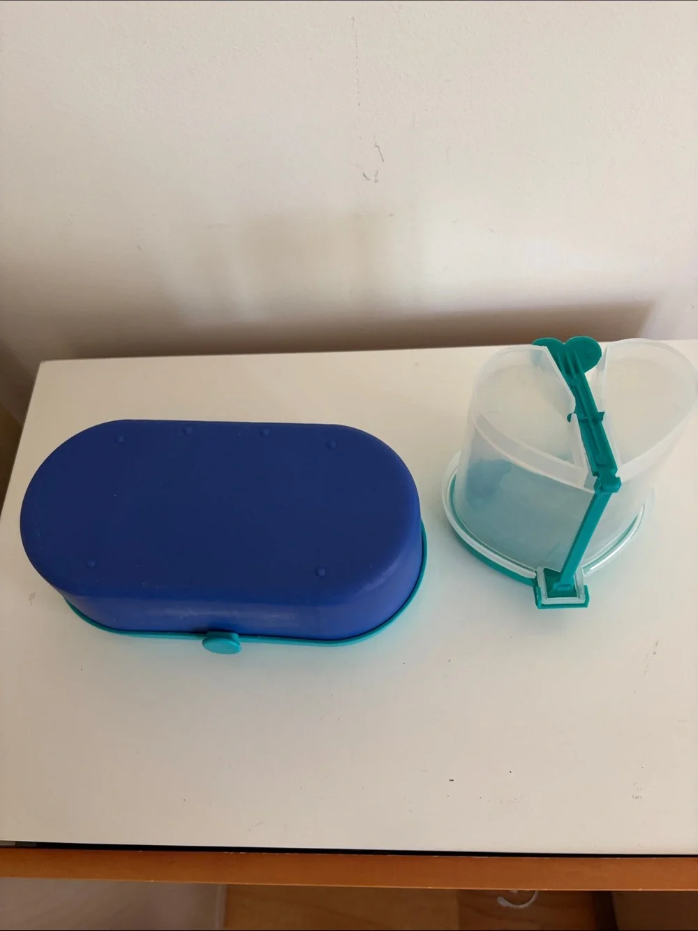Teal & Blue Plastic Storage Box with Teal Lid - Home Organization